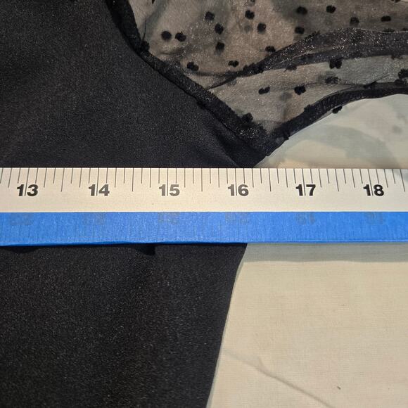 Lucy in the Sky Sheer Sleeve Black Bodycon Dress Made in LA Size L Club Sexy - Picture 3 of 11